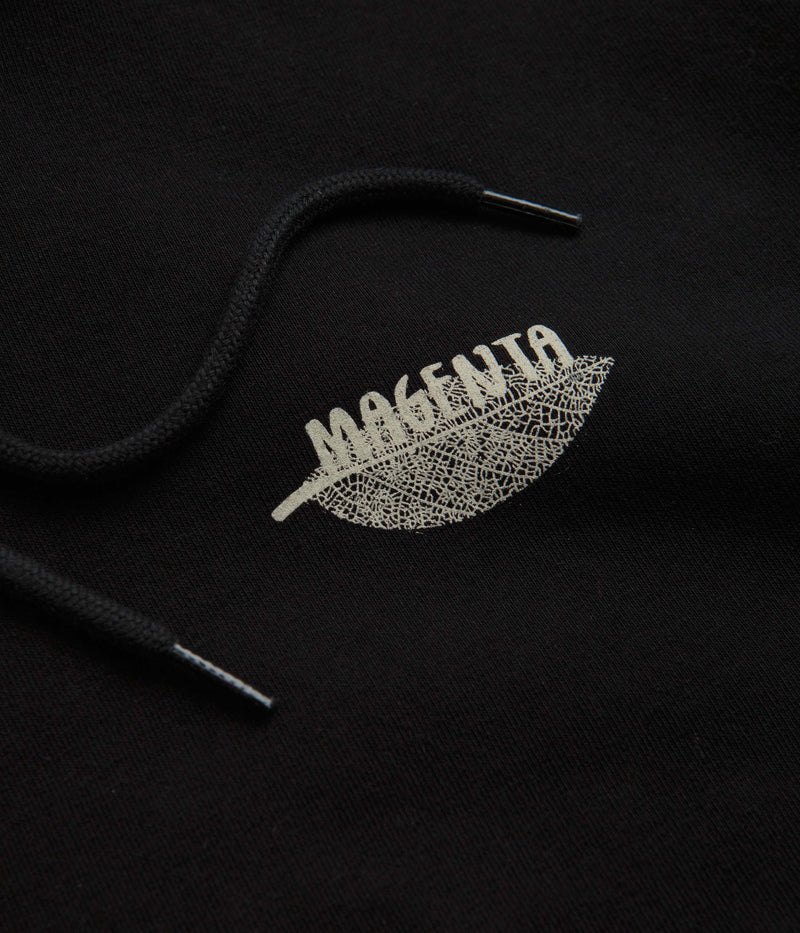 Magenta Botanic Hoodie in Black
