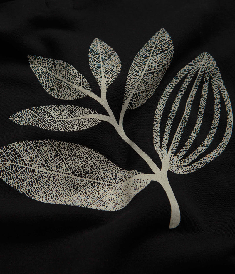 Magenta Botanic Hoodie in Black