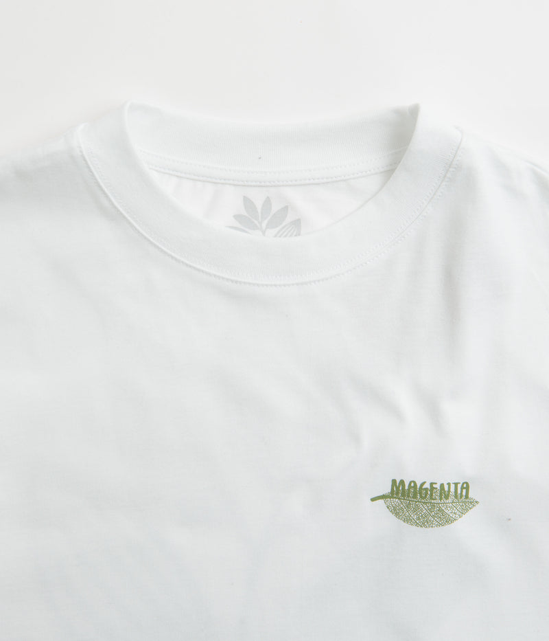 Magenta Botanic T-Shirt in White