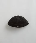 Magenta Cord Sailor Beanie in Black