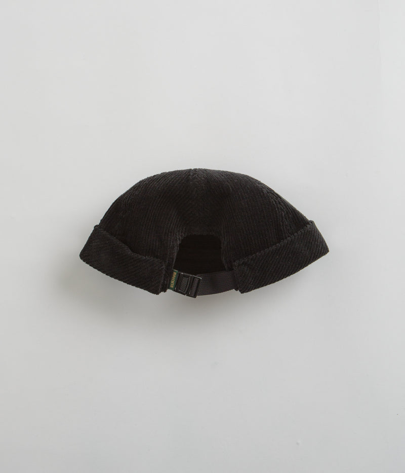 Magenta Cord Sailor Beanie in Black