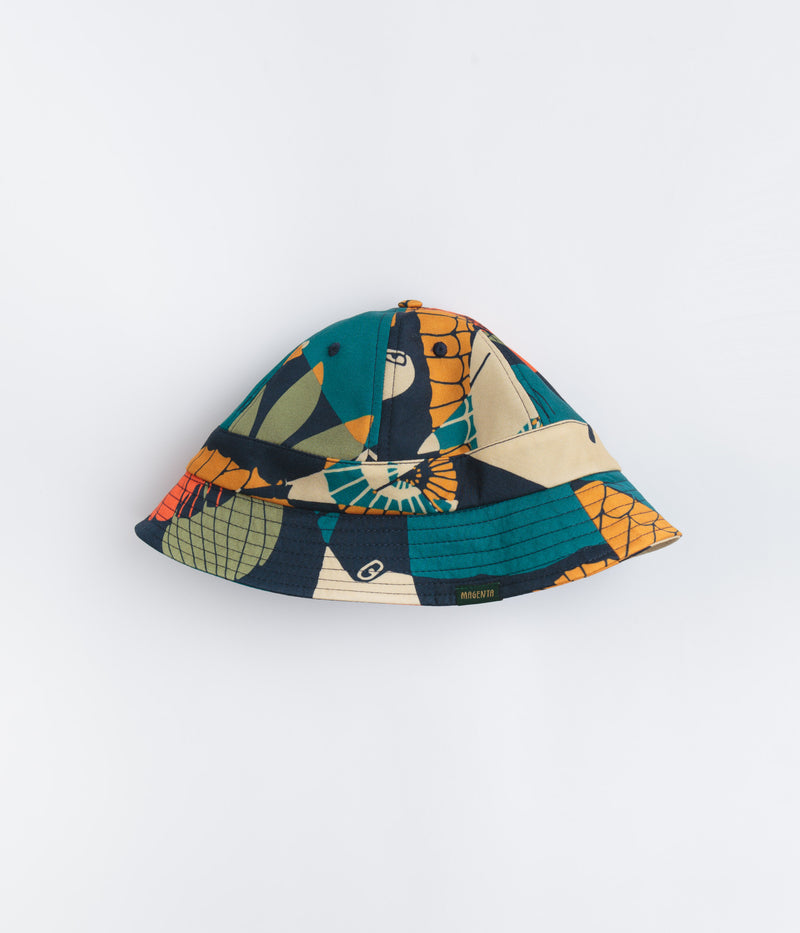 Magenta Deep Bucket Hat in Navy