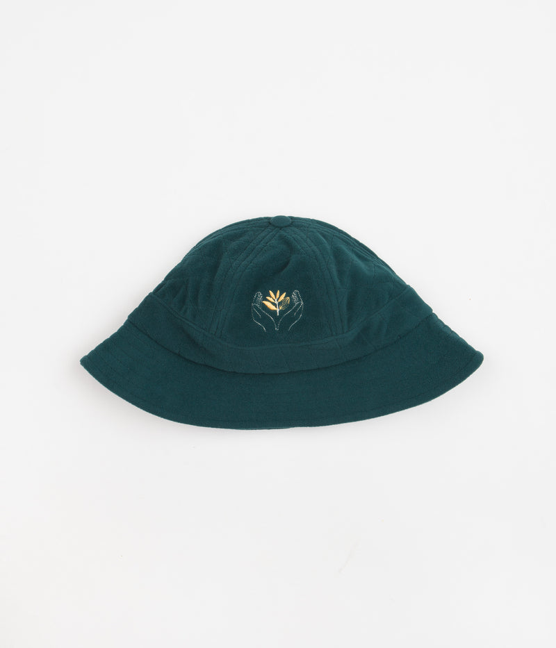 Magenta Handplant Bucket Hat in Petrol Blue