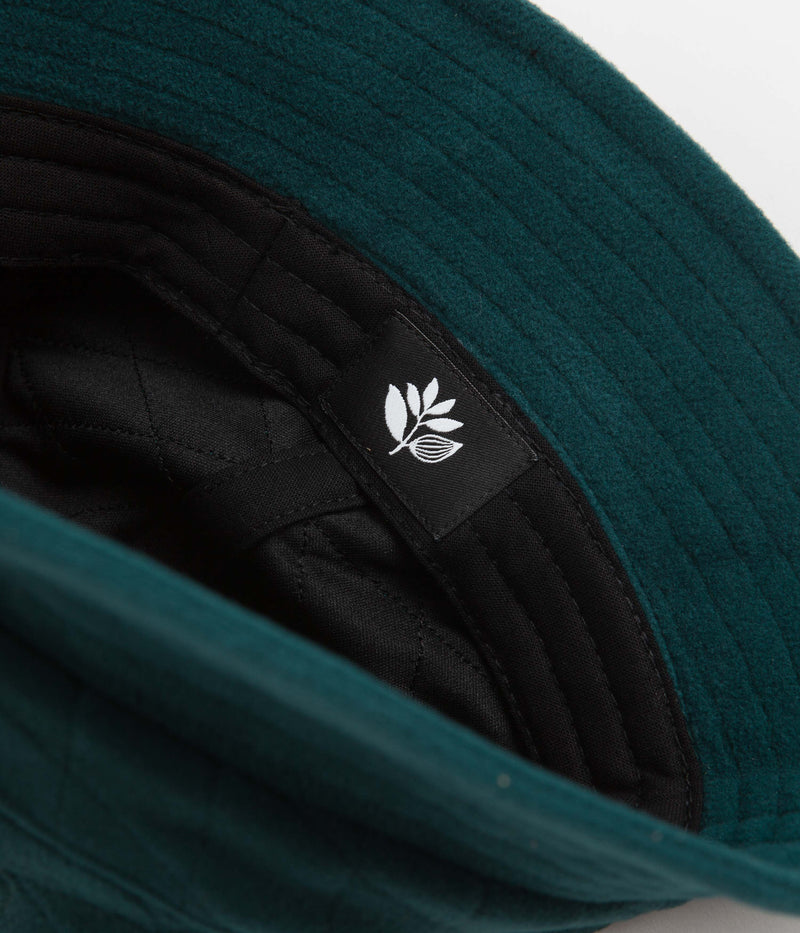 Magenta Handplant Bucket Hat in Petrol Blue