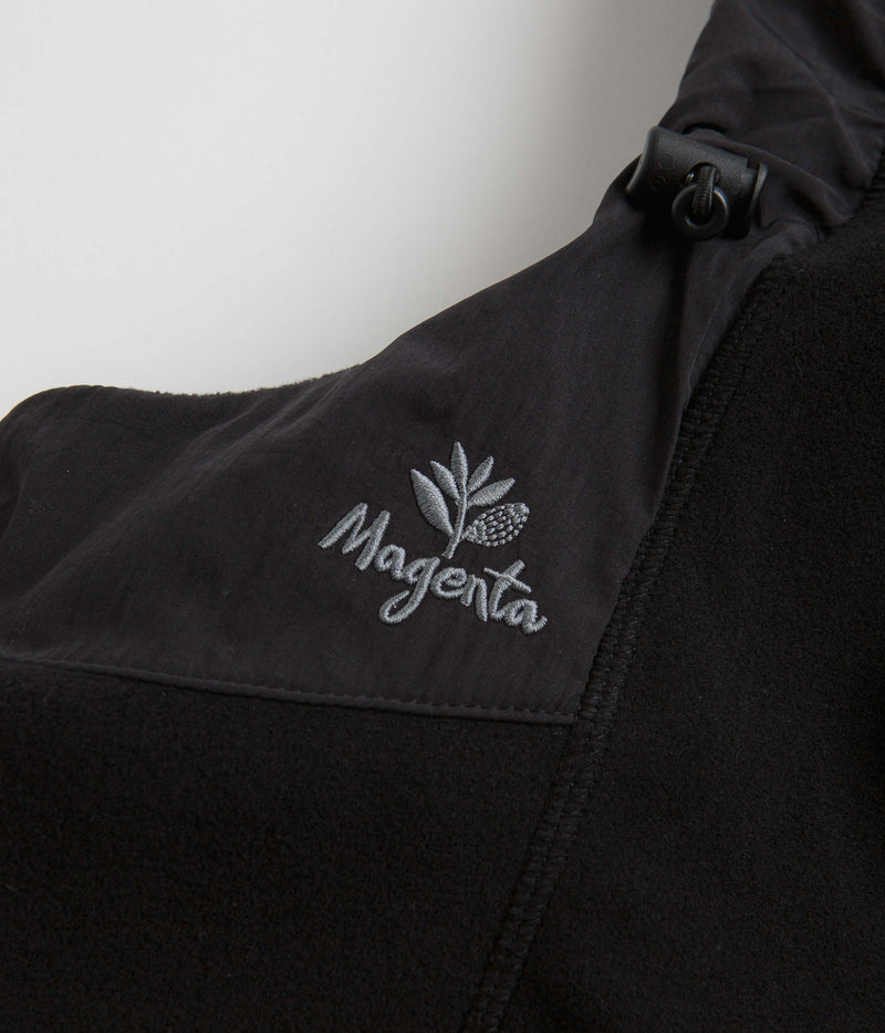 Magenta Hold Up Fleece Mask in Black