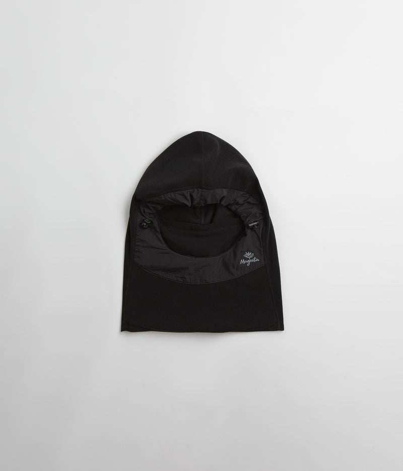 Magenta Hold Up Fleece Mask in Black