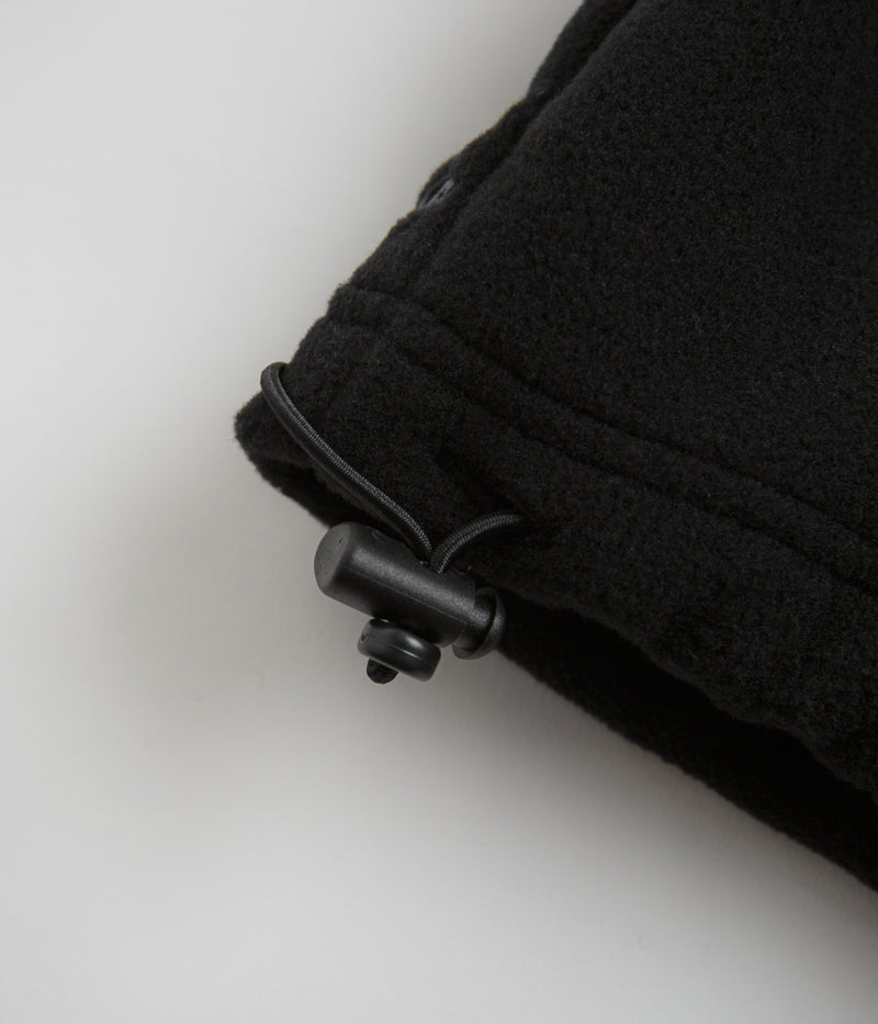 Magenta Loop Fleece Hoodie in Black