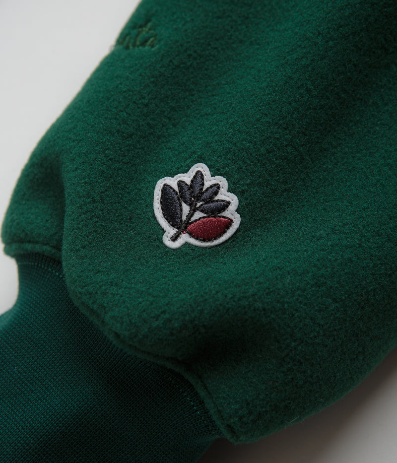 Magenta Loop Fleece Hoodie in Green