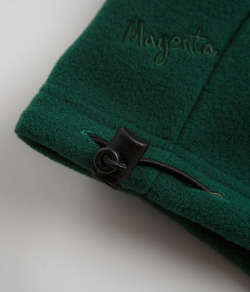 Magenta Loop Fleece Hoodie in Green