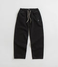 Magenta Loose Pants in Black Denim