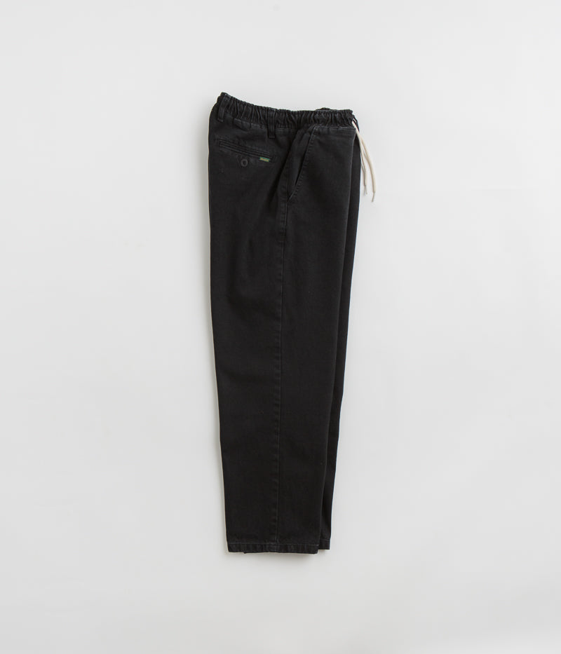 Magenta Loose Pants in Black Denim