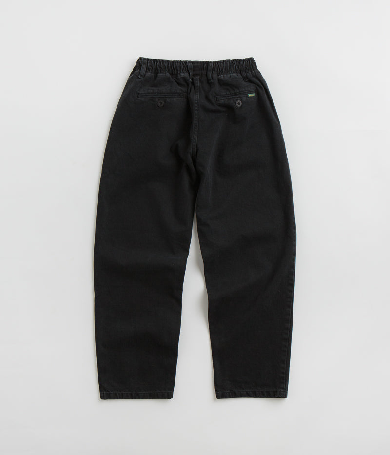 Magenta Loose Pants in Black Denim