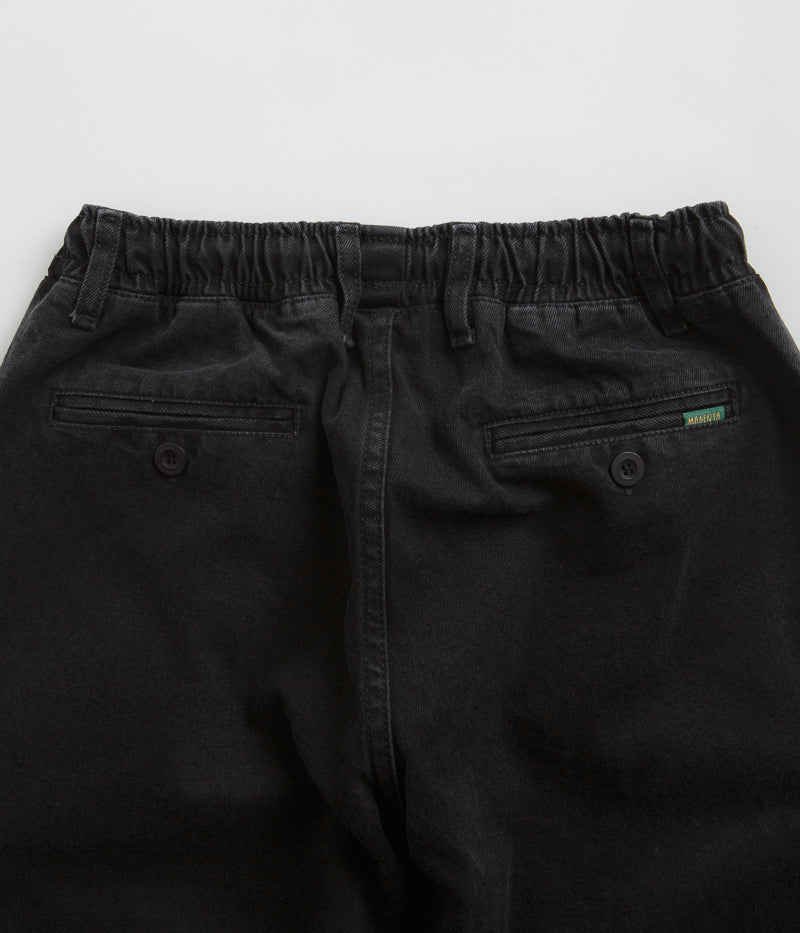 Magenta Loose Pants in Black Denim