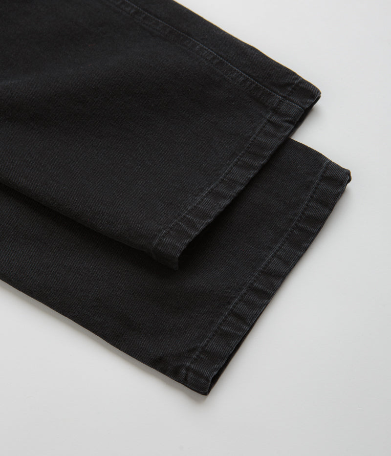 Magenta Loose Pants in Black Denim