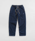 Magenta Loose Pants in Blue Denim
