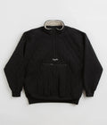 Magenta Lunar Quilted High Neck Sweatshirt in Black