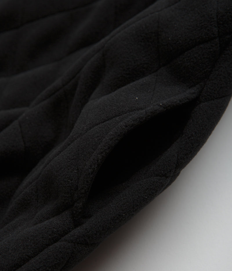 Magenta Lunar Quilted High Neck Sweatshirt in Black