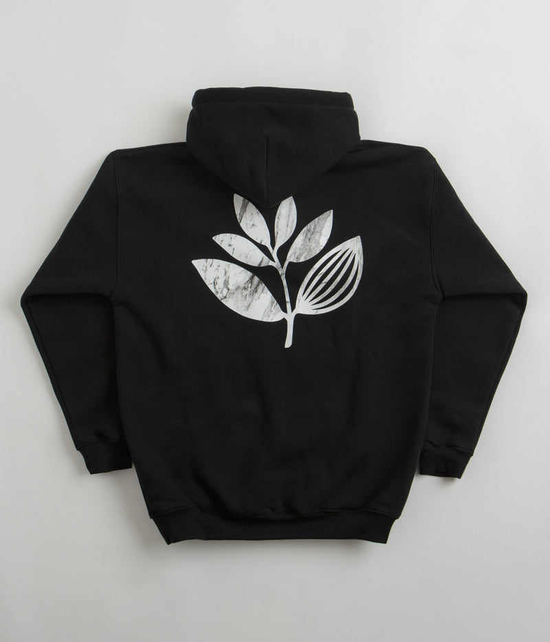Magenta Marble Hoodie in Black