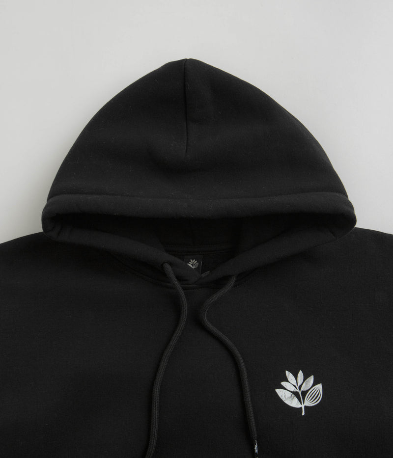 Magenta Marble Hoodie in Black
