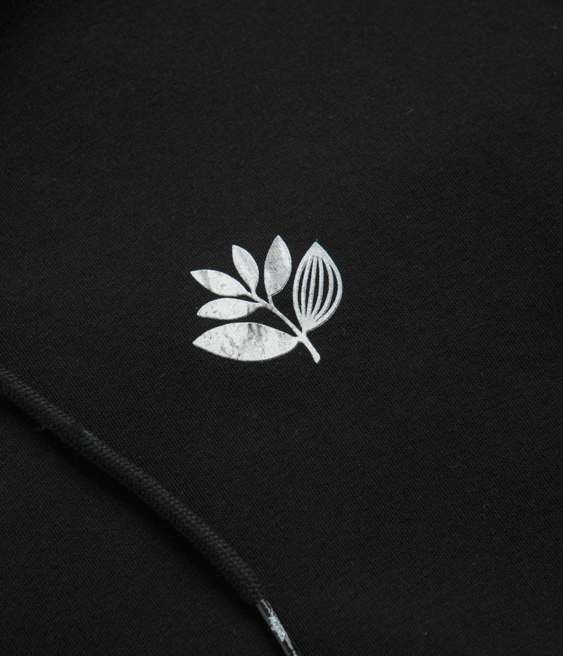 Magenta Marble Hoodie in Black