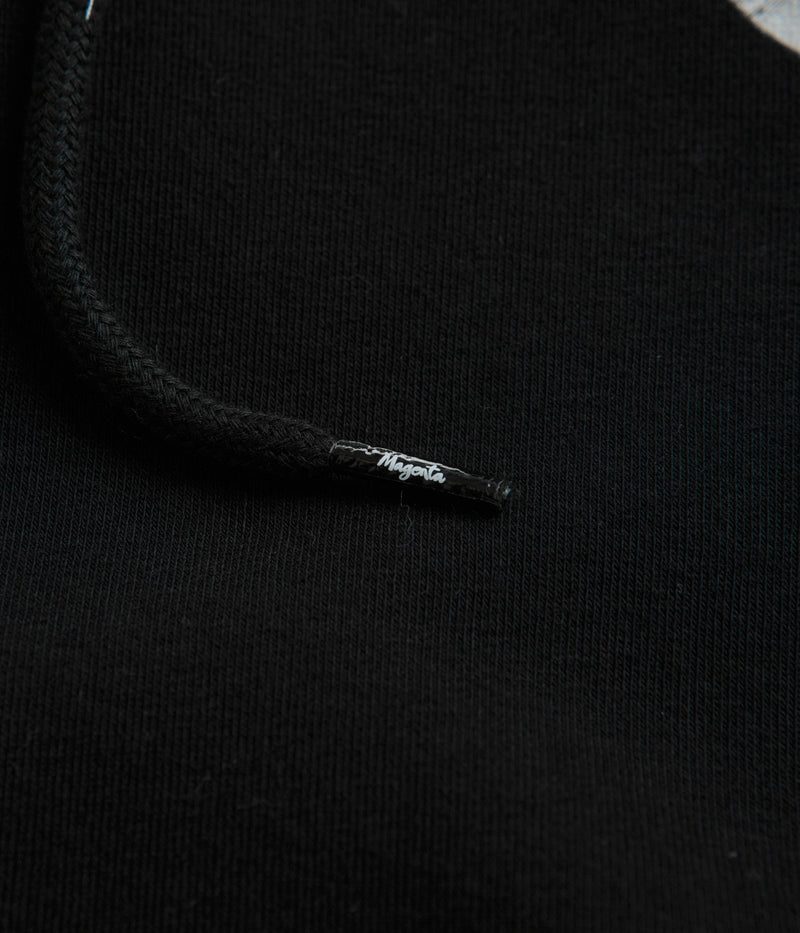 Magenta Marble Hoodie in Black