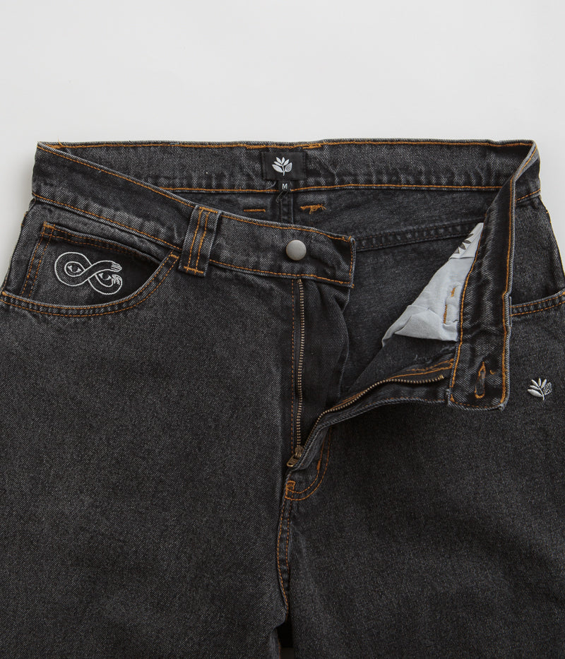 Magenta OG Denim Pants in Distressed Black