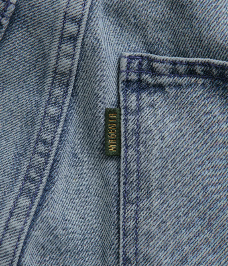 Magenta OG Stitch Jeans in Washed Denim