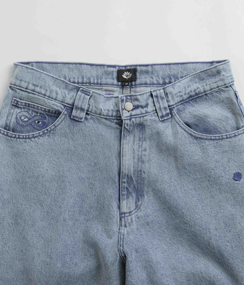 Magenta OG Stitch Jeans in Washed Denim