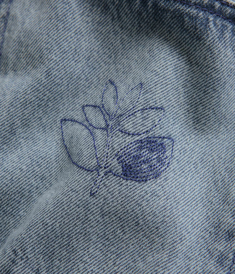 Magenta OG Stitch Jeans in Washed Denim