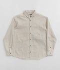 Magenta Oxford Striped Shirt in Beige