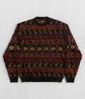 Magenta Peru Knit Crewneck Sweatshirt in Black