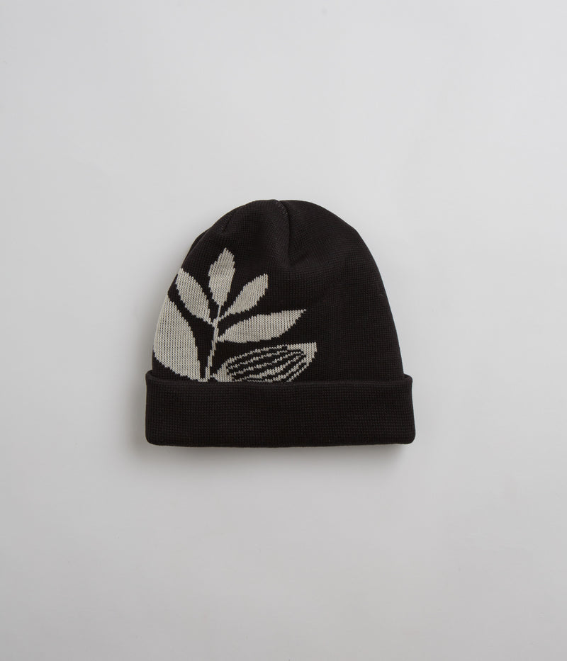 Magenta Plantasia Knit Beanie in Black
