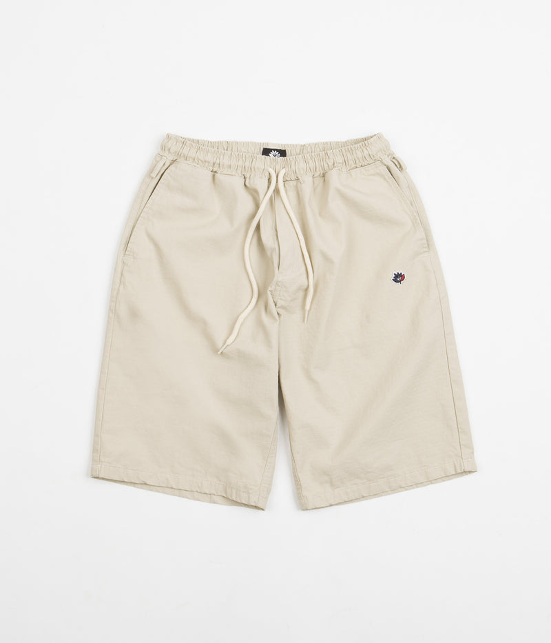 Magenta Ripstop Loose Long Shorts in Sand