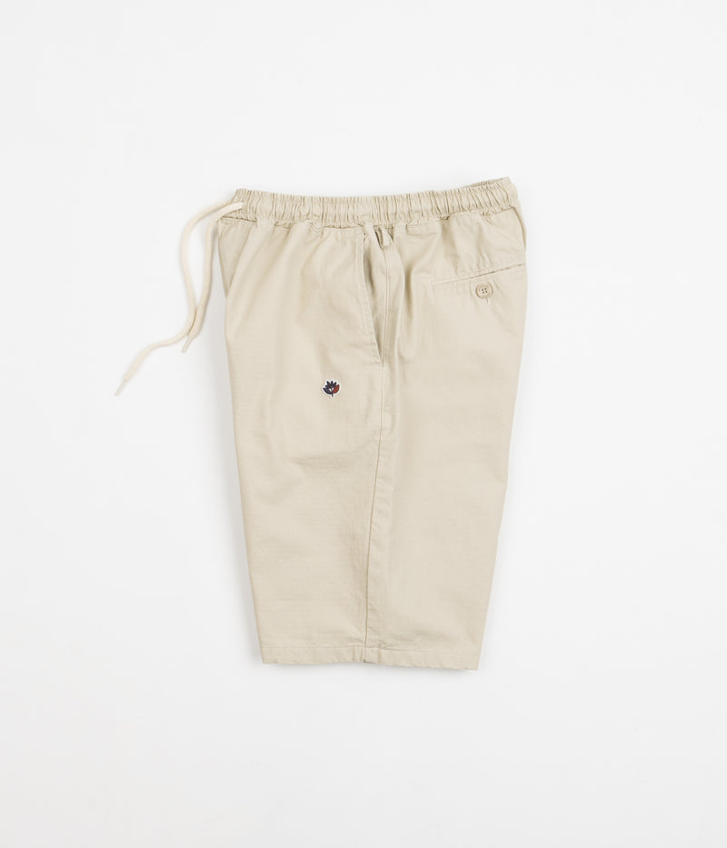 Magenta Ripstop Loose Long Shorts in Sand