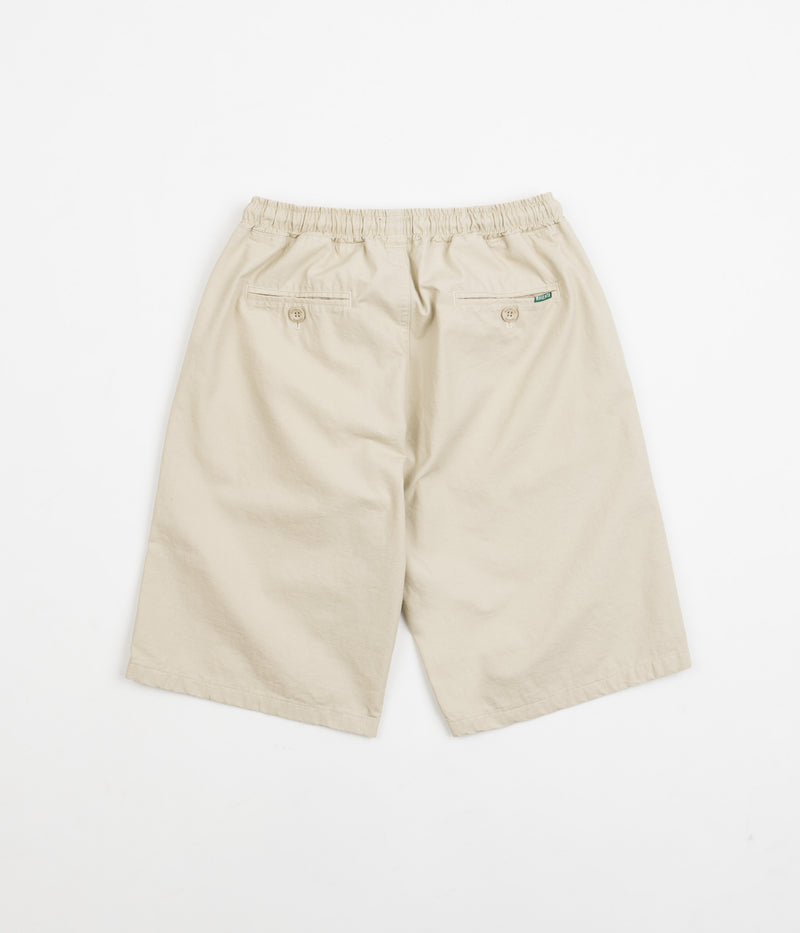 Magenta Ripstop Loose Long Shorts in Sand