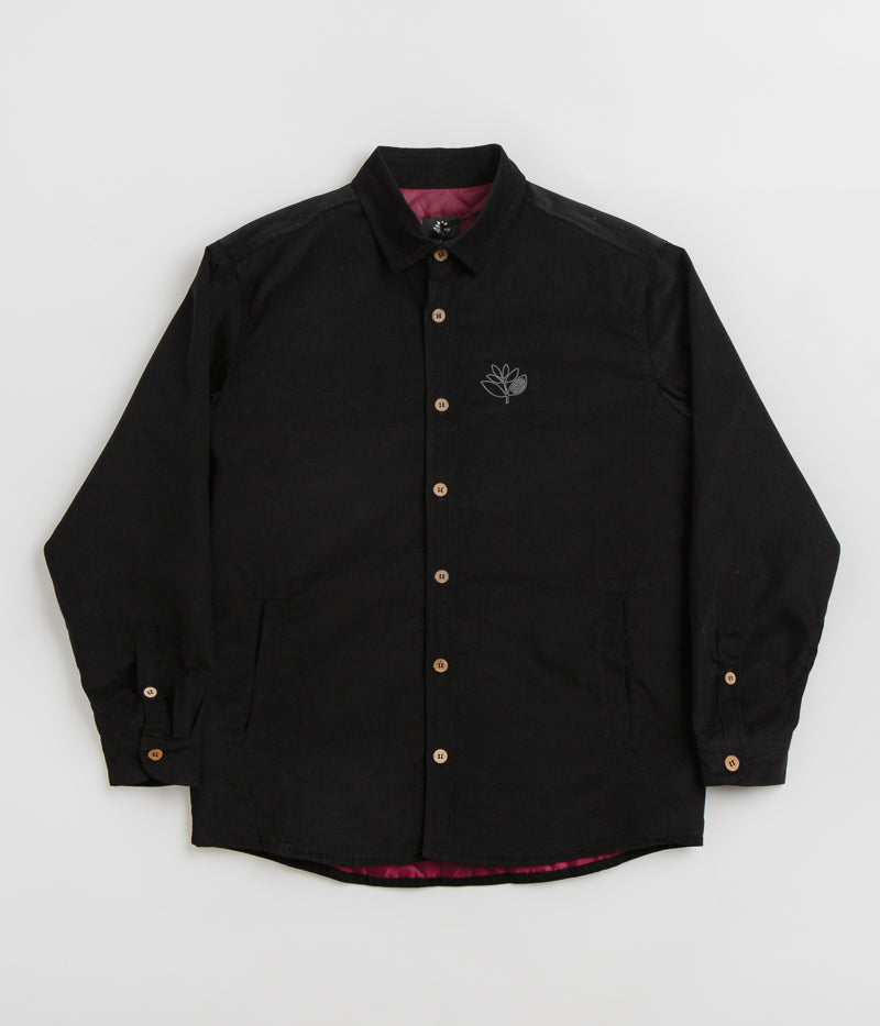 Magenta Rover Cord Overshirt in Black