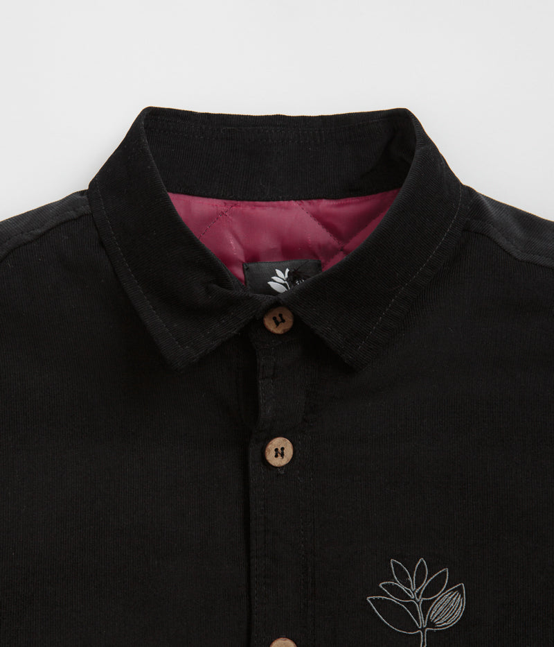 Magenta Rover Cord Overshirt in Black