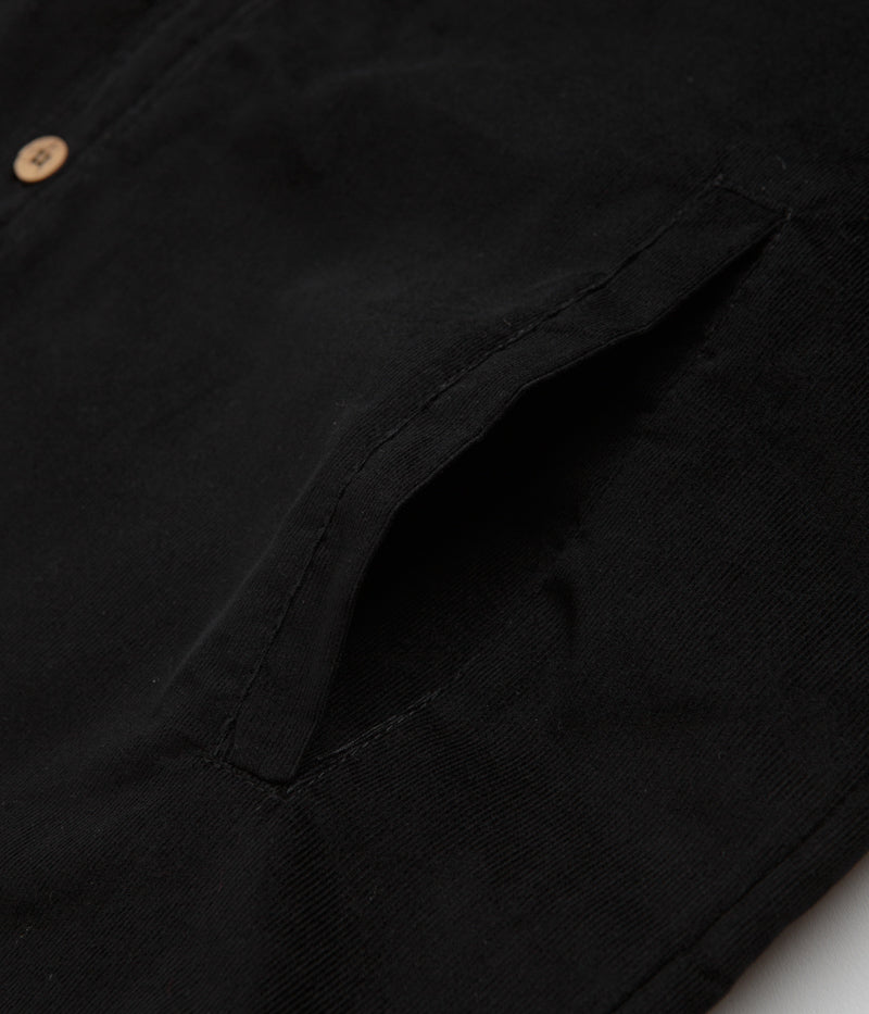 Magenta Rover Cord Overshirt in Black