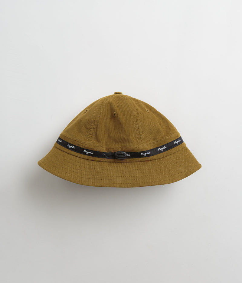 Magenta Script Cord Bucket Hat in Brown