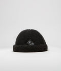 Magenta Sherpa Sailor Beanie in Black