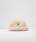 Magenta Sherpa Sailor Beanie in Natural