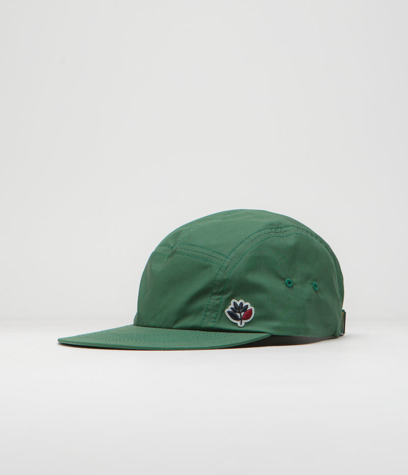 Magenta Smash 5 Panel Cap in Green
