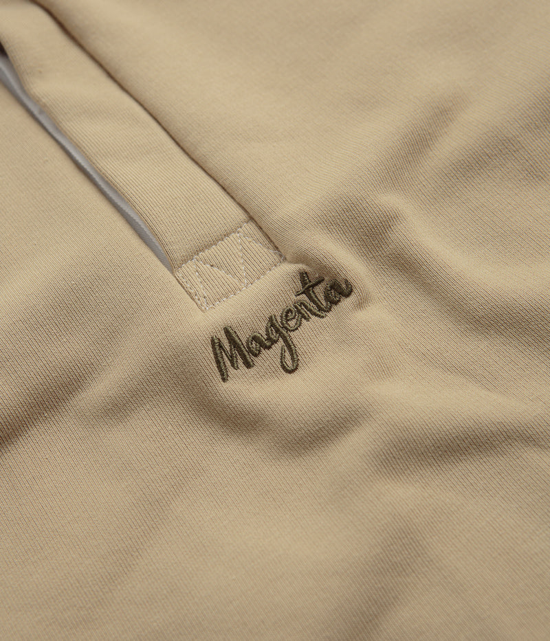 Magenta Smash Pouch Polo Shirt in Beige