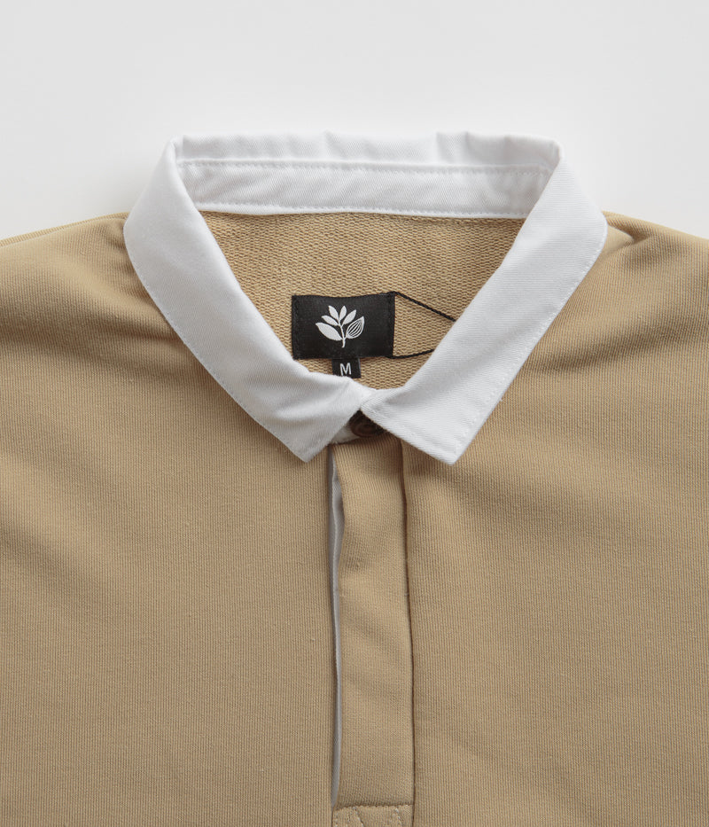 Magenta Smash Pouch Polo Shirt in Beige
