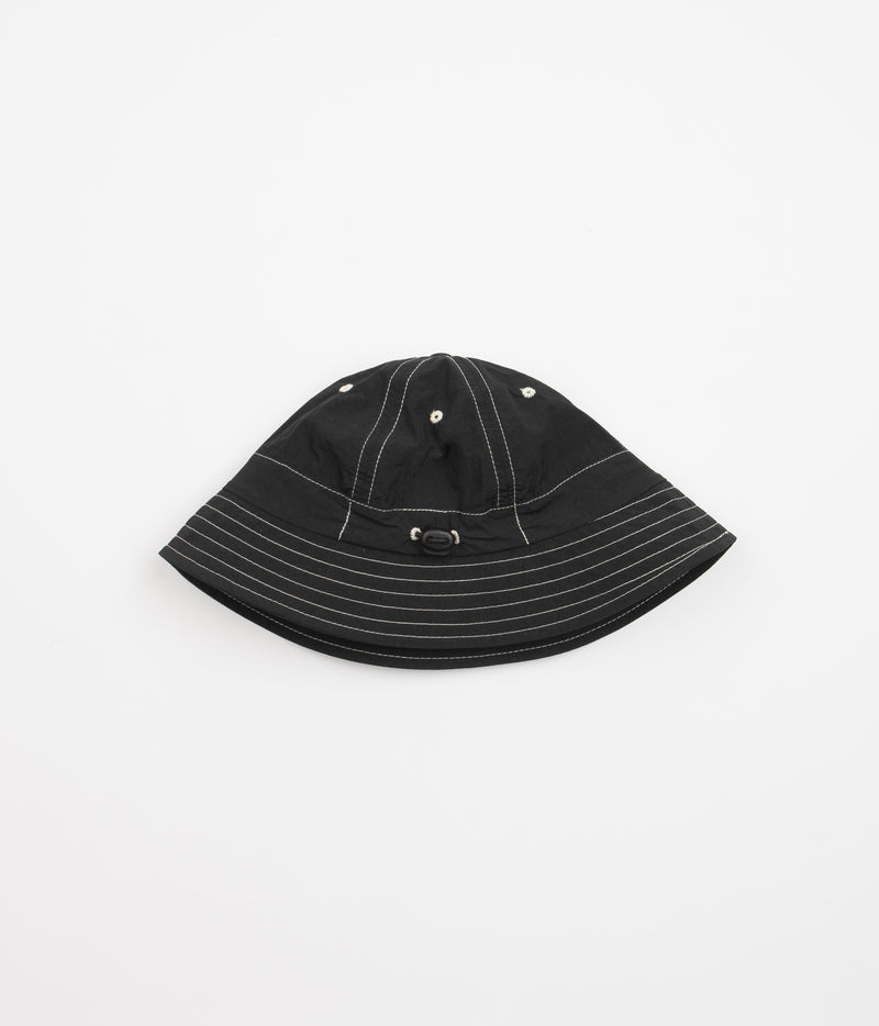 Magenta Stitch Bucket Hat in Black