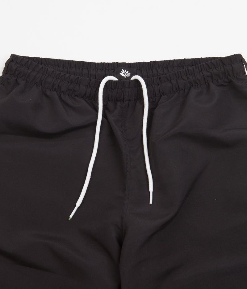 Magenta Sunset Nylon Shorts in Black