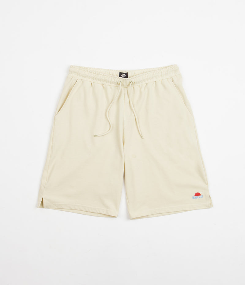 Magenta Sunset Pique Shorts in Natural
