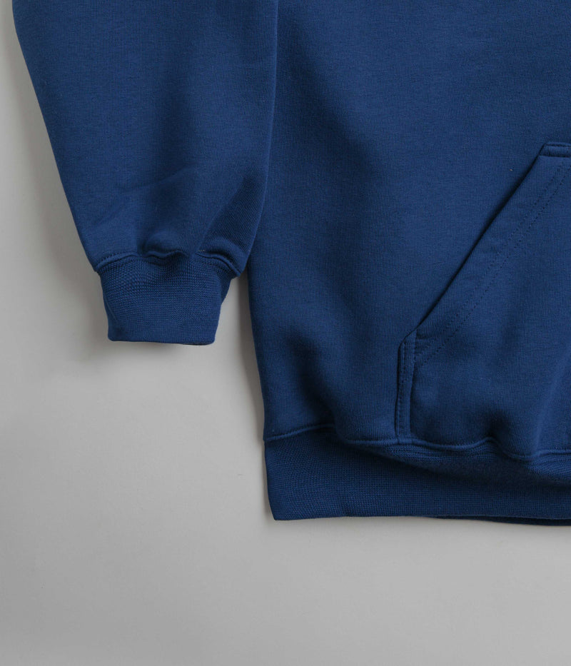 Magenta Terry Plant Hoodie in Ocean Blue