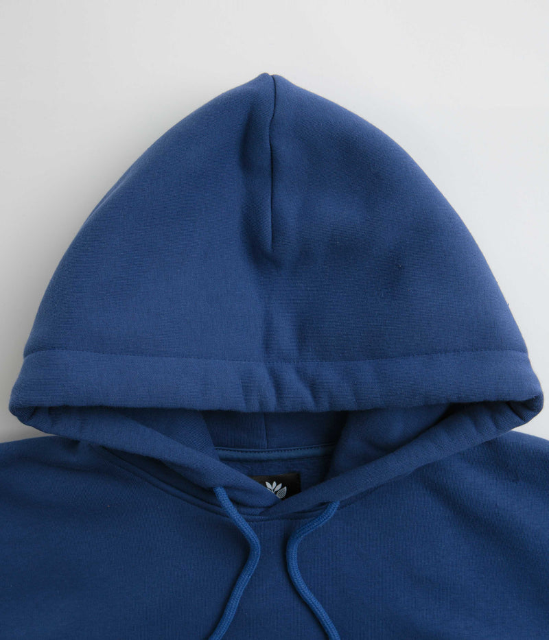 Magenta Terry Plant Hoodie in Ocean Blue
