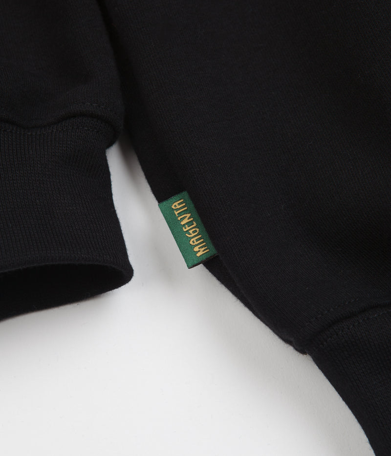 Magenta Tree Plant Hoodie in Black